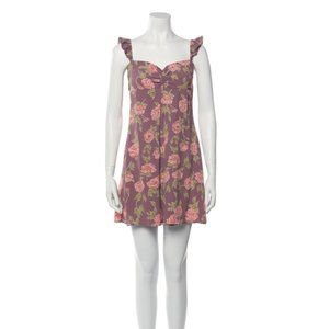 Flynn Skye Floral Print Mini Dress NWT